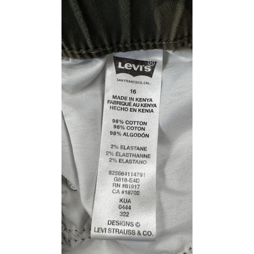 Levi's Camo Jogger Pants Drawstring Military Casual‎ Boys 16 28x28 - Picture 5 of 8